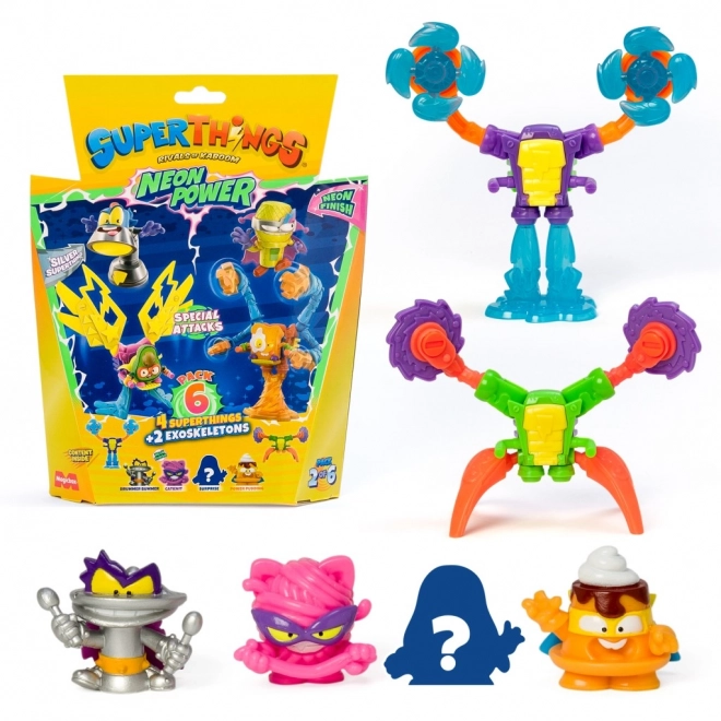 SuperThings NeonPower Exoskelett Figuren Set