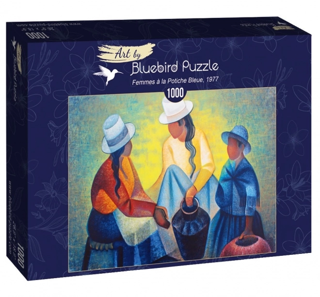 Puzzle Frauen mit blauer Vase 1000 Teile