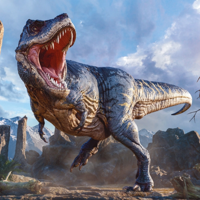 Realistische Illustrationen von T-REX und weiteren Ikonen