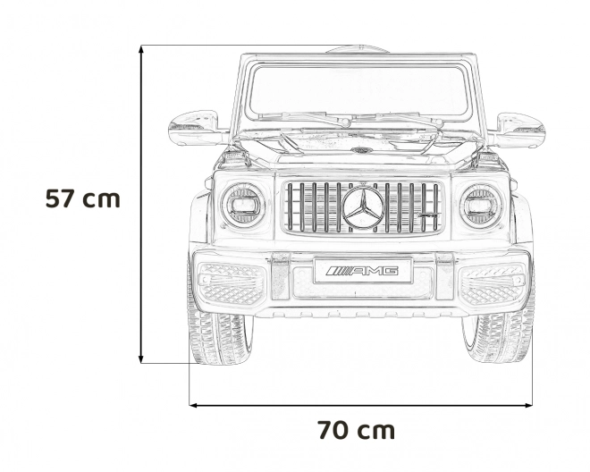Mercedes AMG G63 für Kinder schwarz + Fernbedienung + MP3 LED + langsamer Start + EVA + Gurte