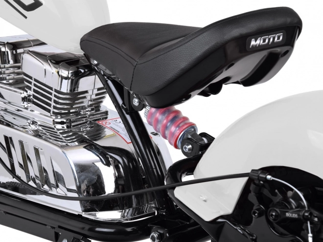 Elektrisches Chopper-Motorrad mit Batterie für Kinder – Weiß