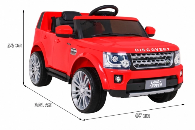 Land Rover Discovery Kinder Elektroauto Rot + Fernsteuerung + EVA Räder + langsamer Start + MP3 Radio