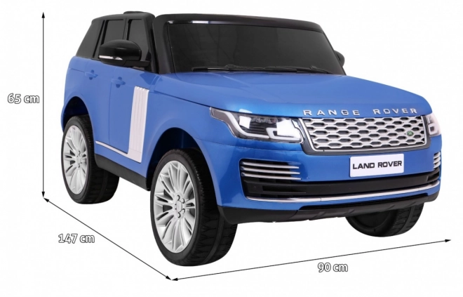Range Rover HSE Lackiertes Auto für 2 Kinder Blau + Fernbedienung + 5-Punkt-Gurt + Audio-Panel + LED-Licht