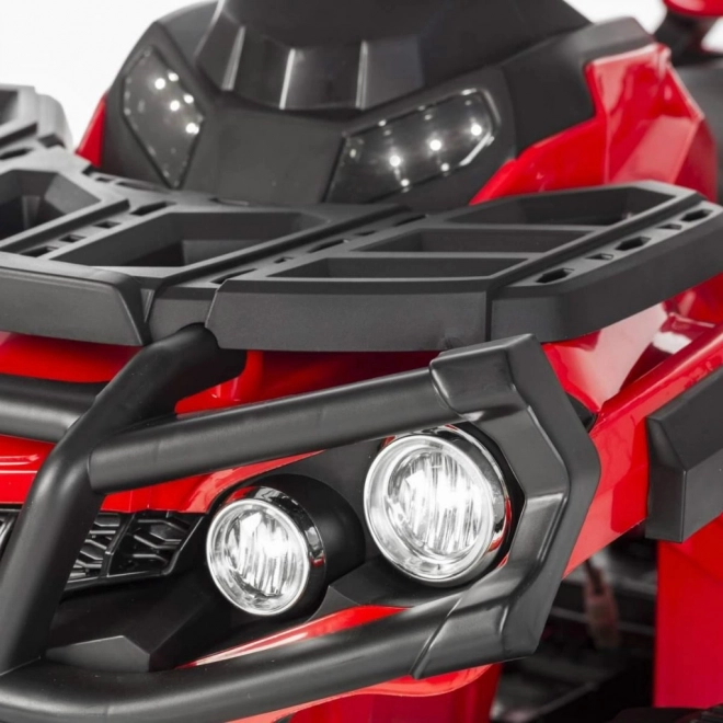 Kinder-Batterie-Quad rot + EVA-Räder + MP3-Radio + LED + langsamer Start