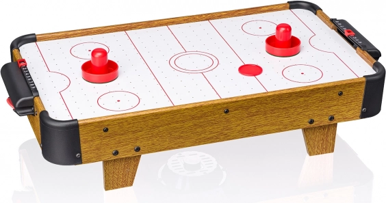 Tisch-Airhockey in Holzdekor