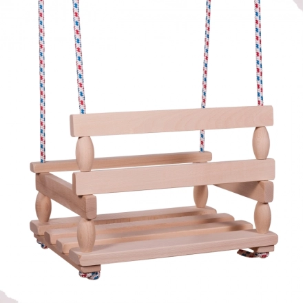 Natürliche Holzschaukel