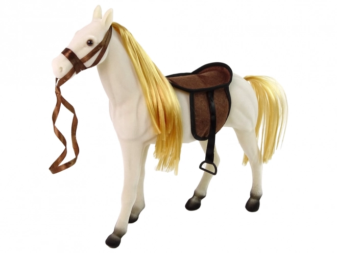 Reiterpuppe mit weißem Pferd