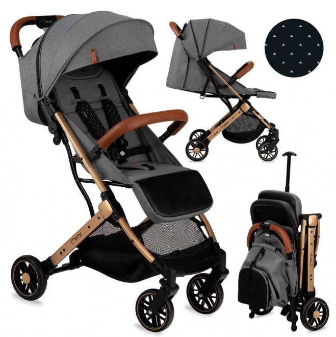 Sportkinderwagen MoMi Estelle Grau mit Goldrahmen