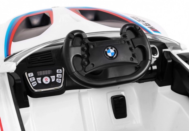BMW M6 GT3 Kinderauto mit Batterie Weiß + Belüftung + MP3 Sounds Lichter + Fernsteuerung
