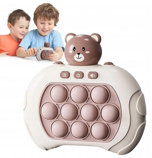 Interaktive antistressgeschicklichkeitsspiel Pop It Bär