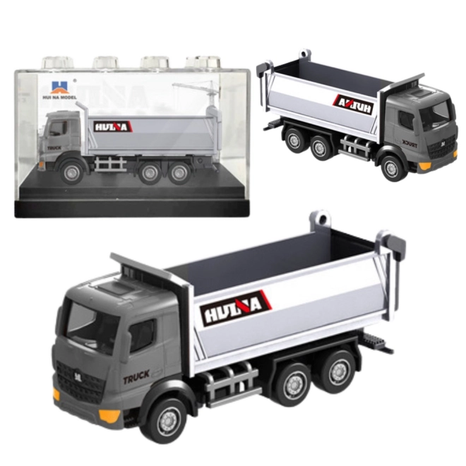 Sammlermodell eines Huina-Lkw Silber 1:80