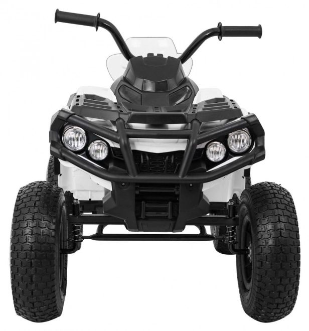 Kinderbatterie ATV Air Quad Weiß + aufblasbare Räder + Radio MP3 + kostenloser Start