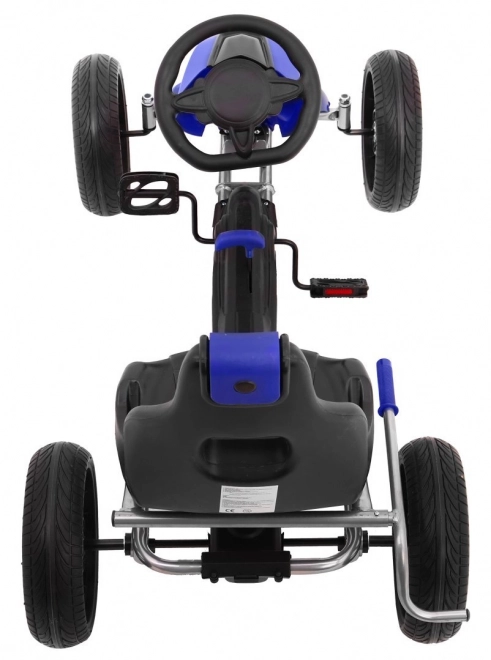 Grand Ride Tretkart für Kinder 3+ Blau + EVA Räder + Verstellbarer Sitz + Handbremse