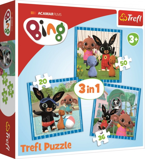 Trefl Puzzle BING: Spaß mit Freunden 3-in-1 Puzzle