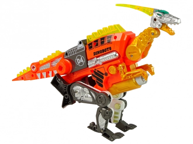 2-in-1 Dinobot Dinosaurier Pistole Orange Velociraptor mit Zielscheibe