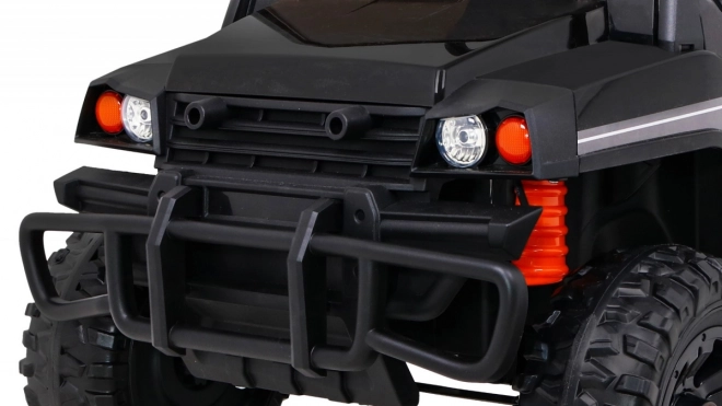 Bauernsammel-Pick-up für Kinder schwarz + Fernsteuerung + Gepäckträger + Schaufel + EVA + MP3 LED