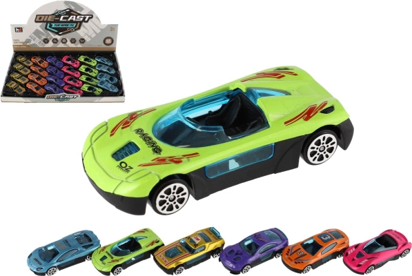 Mini-Rennautos 7 cm – Metall-Kunststoff-Set, Freilauf, Farb-Mix