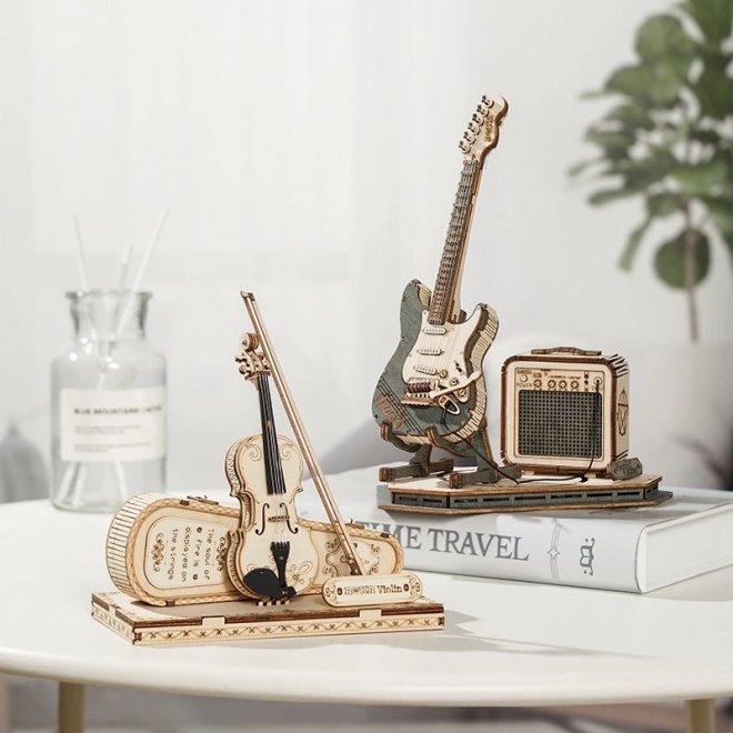 RoboTime 3D Holzpuzzle Elektrische Gitarre