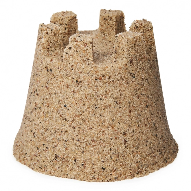 Kinetischer Sand kleiner Eimer mit flüssigem Sand