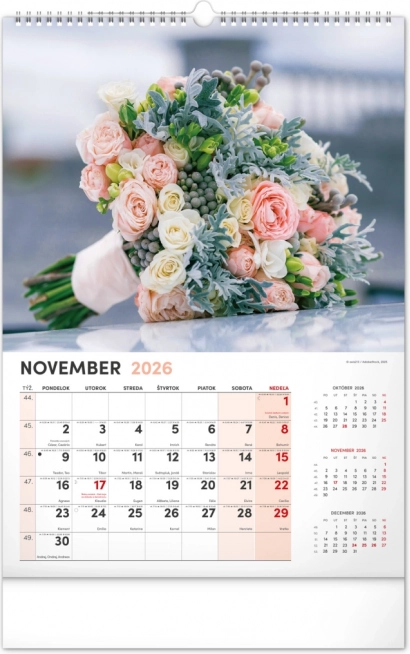 Wandkalender Blumen 2026