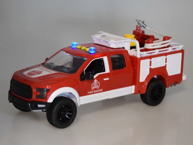 Feuerwehrwagen mit Drehschlauch und Pumpe für Kinder