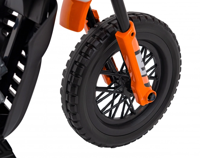Kinderfahrt auf dem Motorrad PANTONE 361C Orange mit EVA-Rädern und Audiopanel