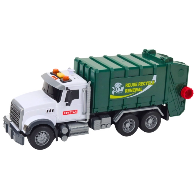Grüner Müll-Lkw mit Effekten 1:14