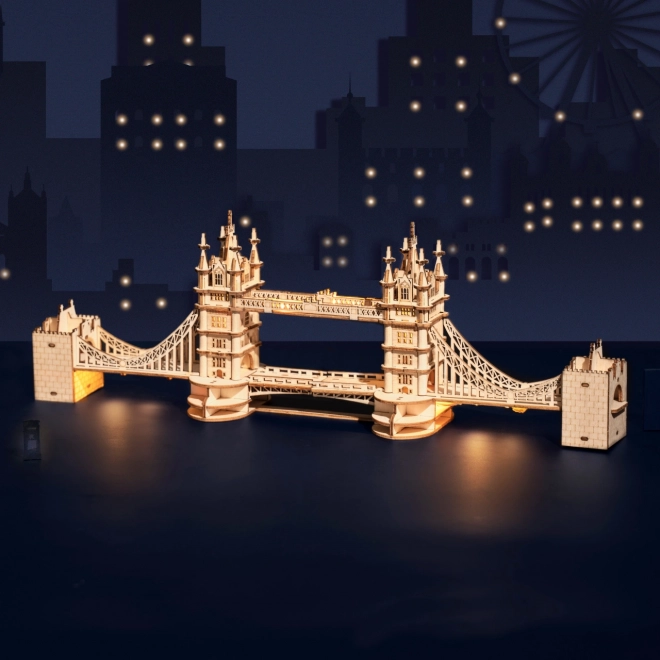 Holzpuzzle 3D Tower Bridge mit Beleuchtung