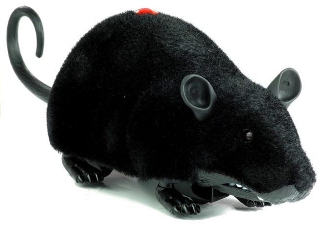 Große schwarze ferngesteuerte Maus mit Rädern