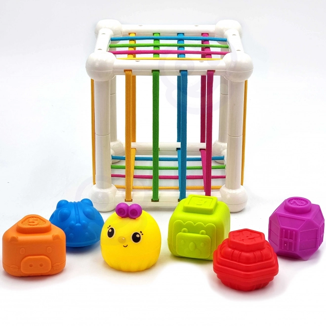 Woopie Elastischer Sensorikwürfel mit Sortierfunktionen und Tieren