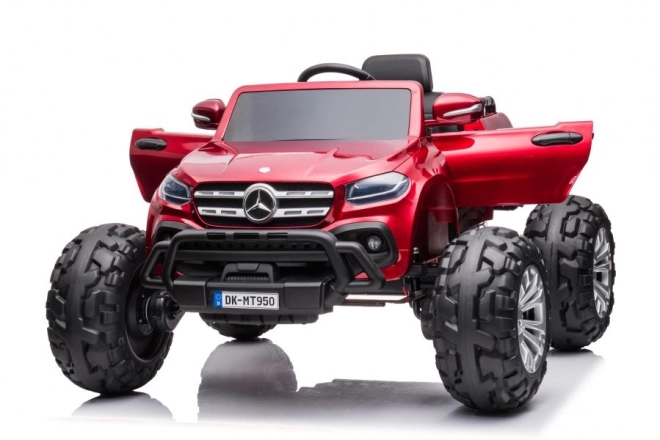 Elektrisches Auto Mercedes 4x4 Rot Lackiert