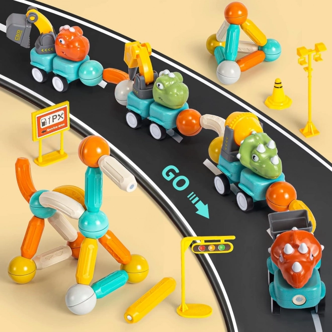 Magnetische Konstruktionsspielzeug Dinosaurier Set