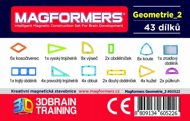 Magformers Geometrie Box 2: Plane und Raum - 43 Teile