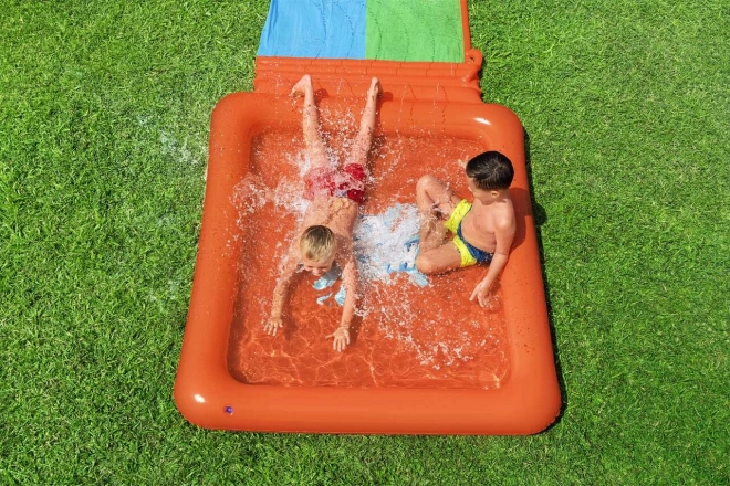 Doppel-Wasserrutsche SUPER SPLASH mit Kinderpool