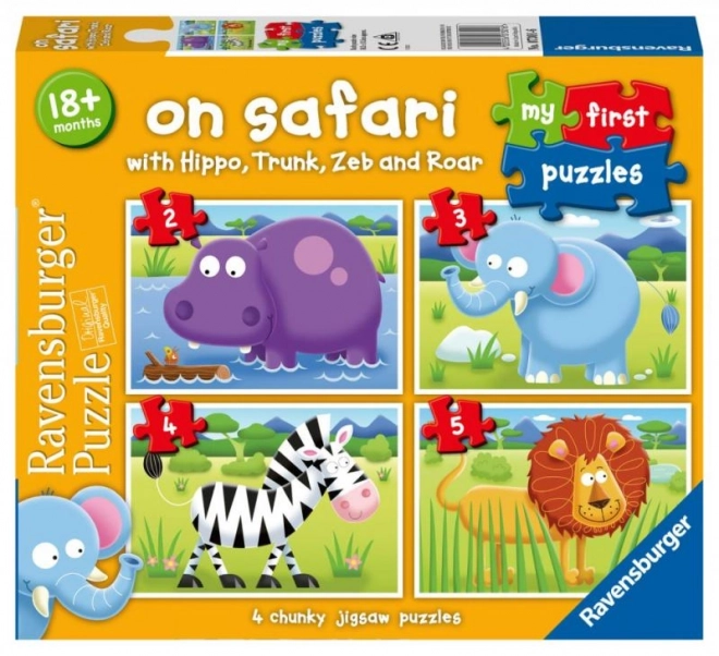 Ravensburger Meine Ersten Puzzles: Safari Abenteuer 4-in-1 Set