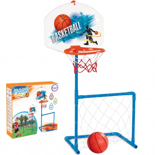 2-in-1 Basketballkorb und Fußballtor für Kinder