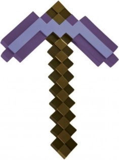 Minecraft-Spitzhacke verzaubert aus Kunststoff 42 cm auf Karte