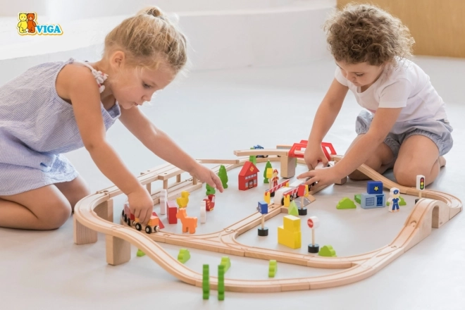 Holzeisenbahn Set