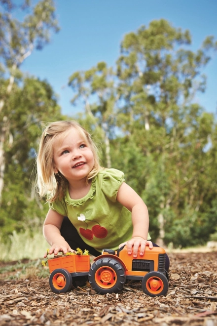 Traktor mit Anhänger aus recyclebarem Plastik von Green Toys