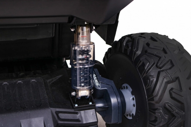 Buggy UTV Offroader für Kinder Grün + Fernbedienung + Gepäckträger + langsamer Start + EVA + MP3 LED