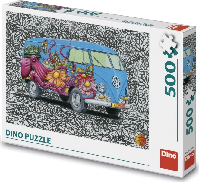 Dino Puzzle Hippies VW Bus