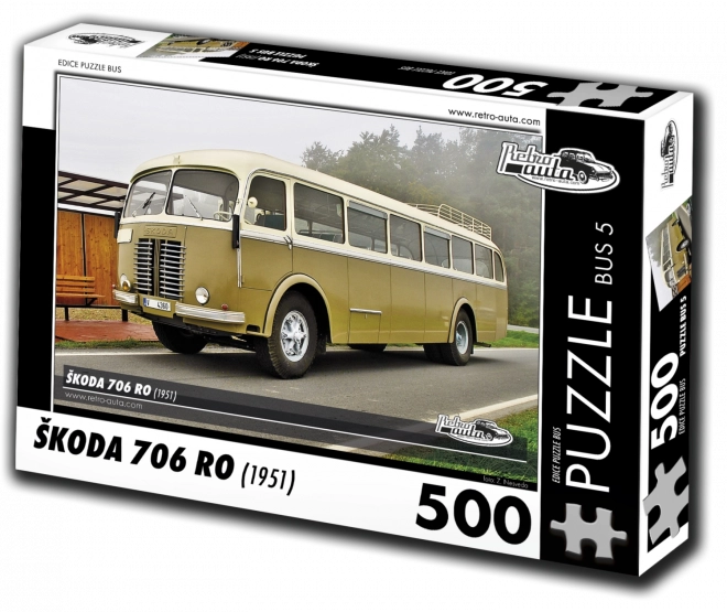 Retro-Auta Puzzle Bus Škoda 706 RO (1951)