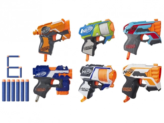 Großes Set Nerf-Pistolen 6-teilig mit Schaumstoffgeschossen