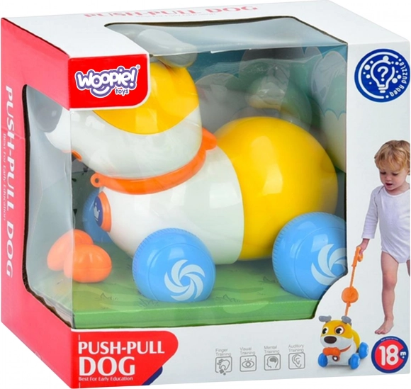 Interaktiver Hund WOOPIE 2-in-1 Schaltfläche bellend 360° für Kinder 6m+