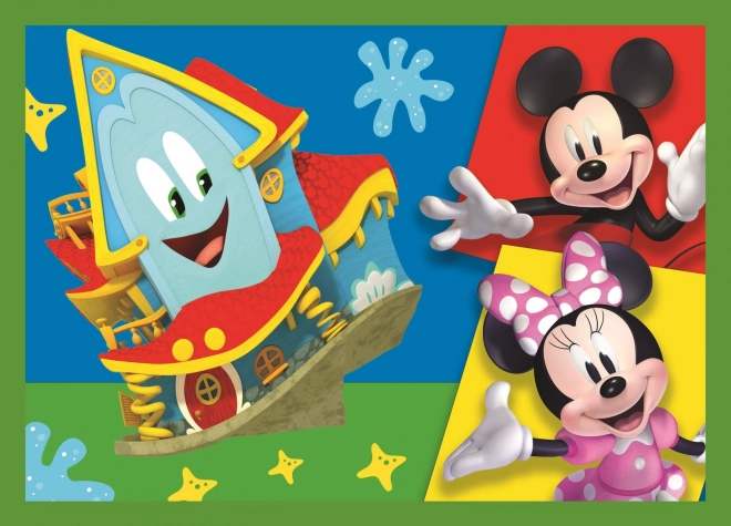 Puzzle-Set MICKEY MOUSE: Mit Freunden (4 in 1)