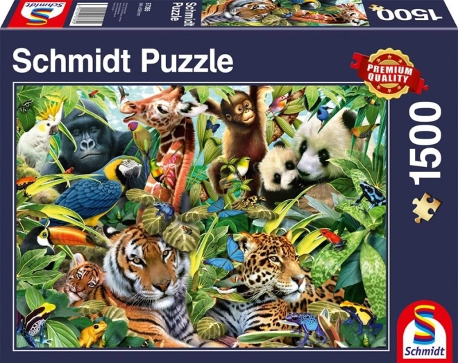 Schmidt Puzzle Bunter Tierkönigreich 1500 Teile