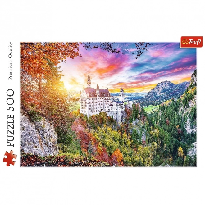 Puzzle 500 Teile Blick auf Schloss Neuschwanstein