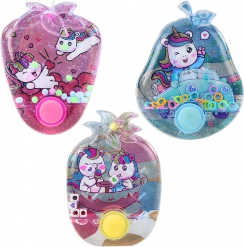 Taschenwasser-Spiel mit buntem Einhorn-Motiv