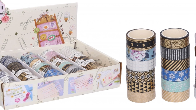 Dekoratives Washi-Tape 1,5 cm × 3 m – verschiedene Motive