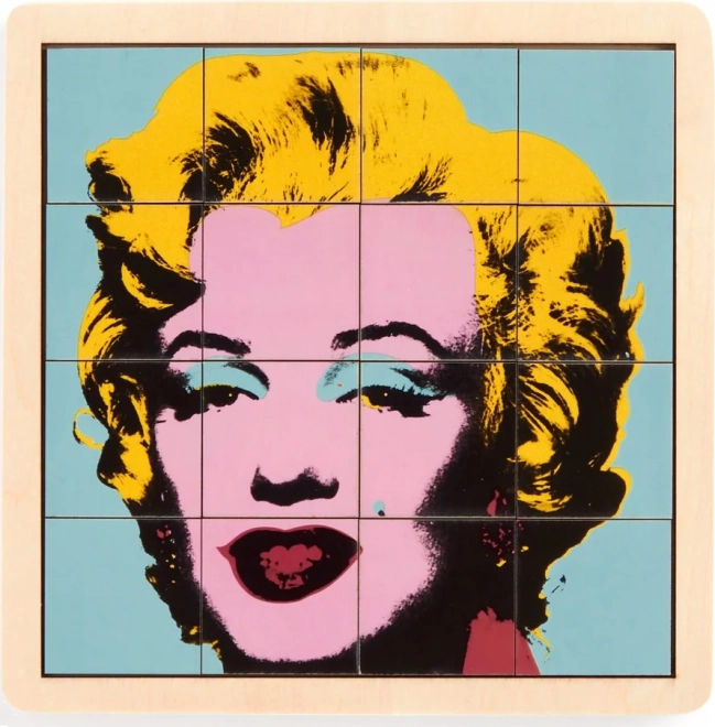 Posierbares Holzpuzzle Andy Warhol Marilyn